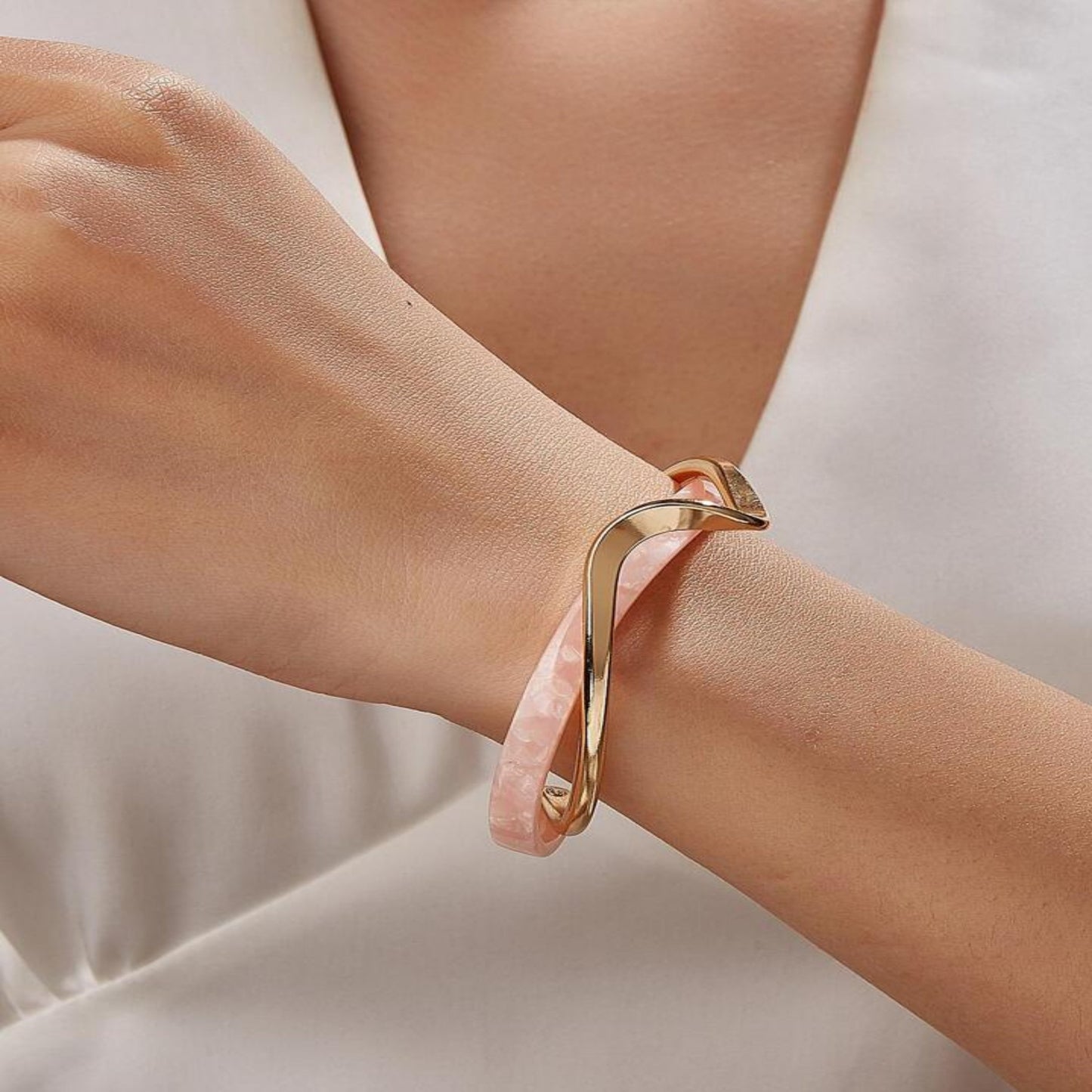 Twist Design Cuff Bangle