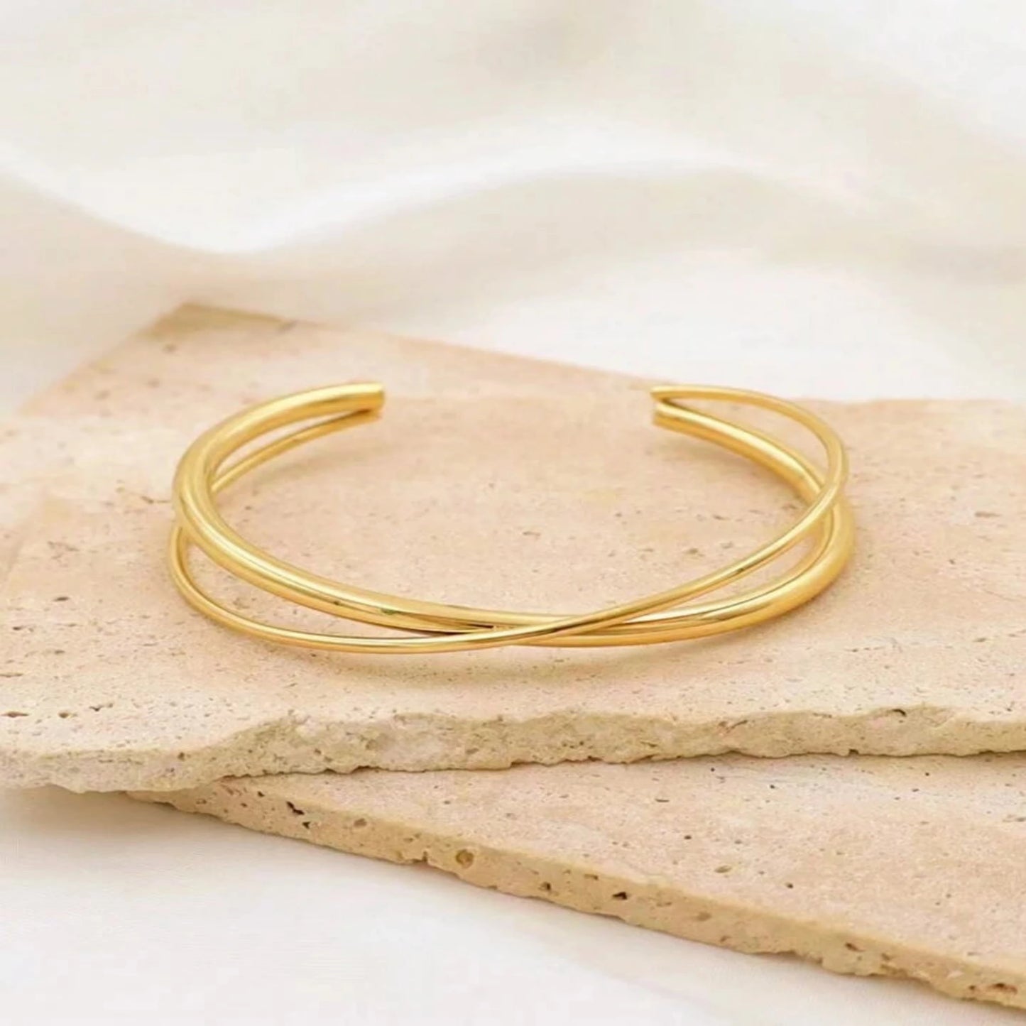 Double Line Gold Bracelet