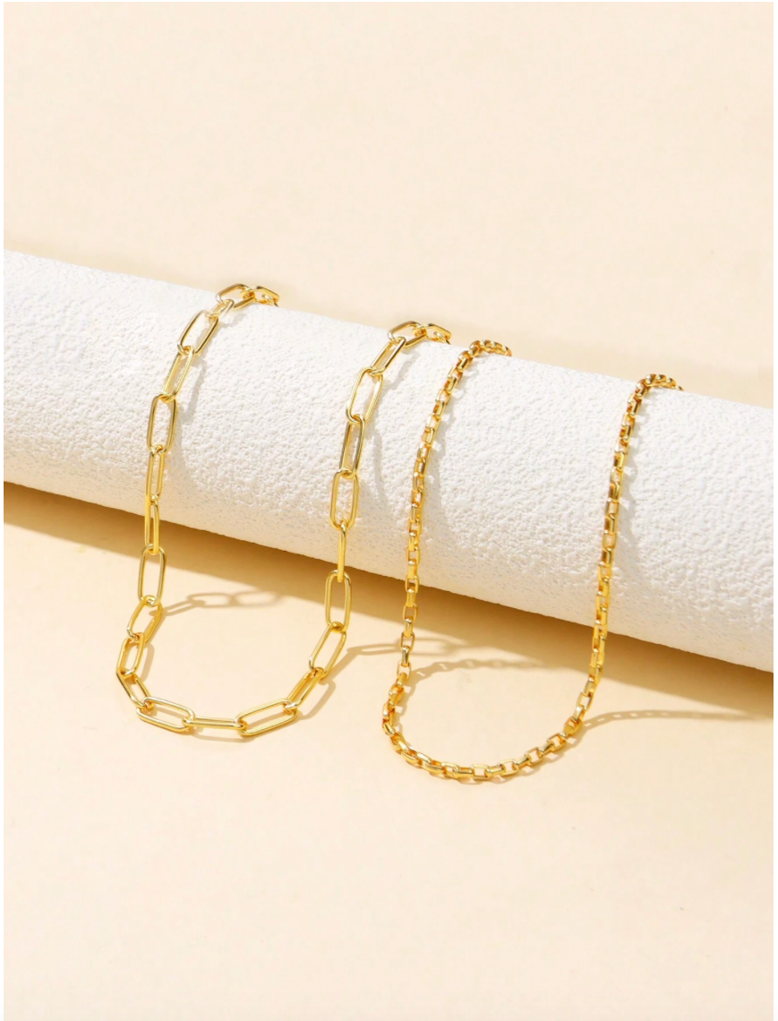 2pcs Minimalist Chain Neckalce