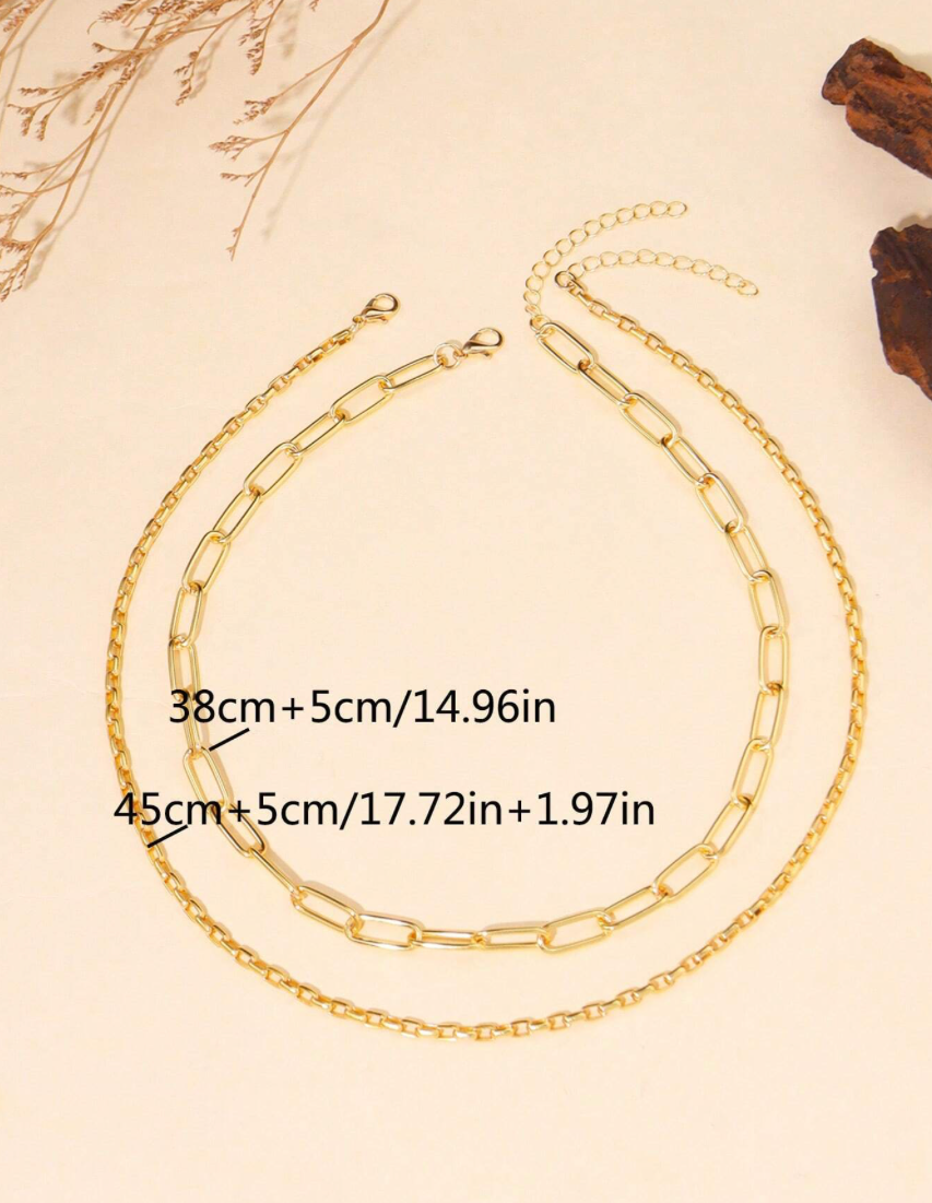 2pcs Minimalist Chain Neckalce