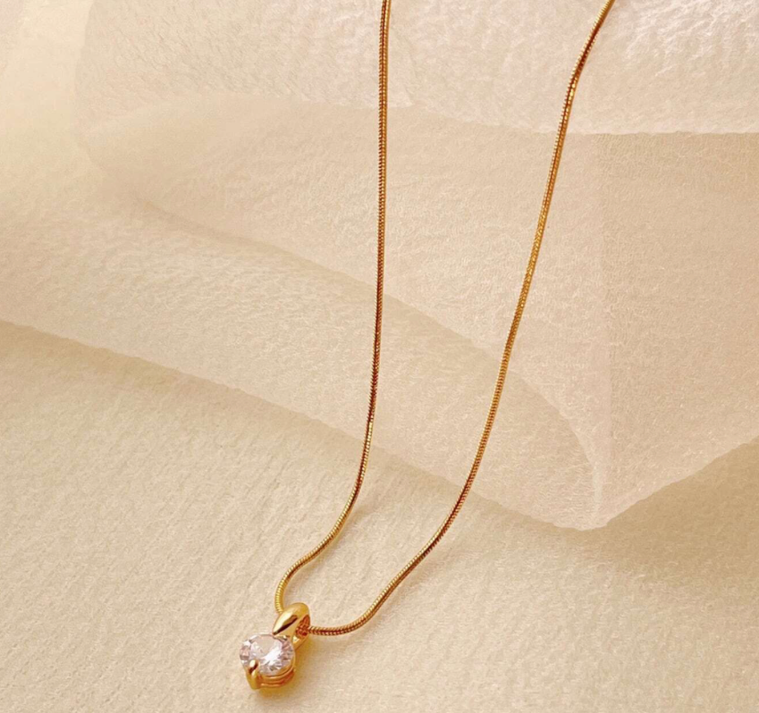 Gold Plated Cubic Zirconia Pendant