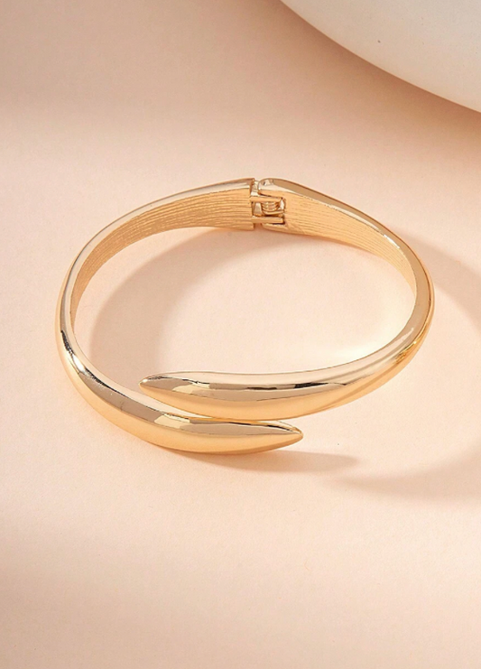 Gold Geometric Shape Alloy Bangle