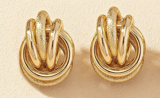 Circle Twist Knot Earrings