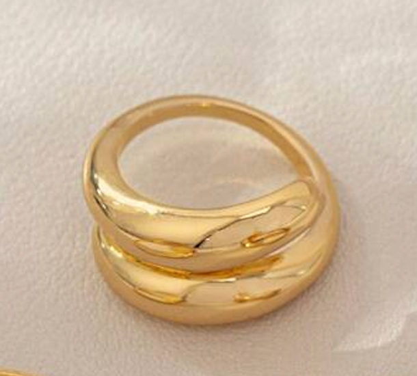 Drop Shaped Gold Ring